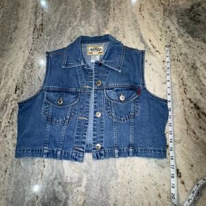Vintage Tickets Women's 9/10 Medium Denim Vest Button Up